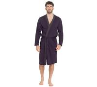 Ex UK Store Mens Dressing Gown Jersey Robe With Pockets M to 4XL Lightweight Kimono Style (NAVY - 3XL)