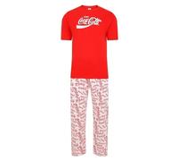 Ex UK Store Mens Pyjamas Cola Drink Theme PJ Sets Night Sleep Lounge Wear M to XXL New (Cola Red- L)