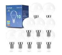 EX UP E14 Led Light Bulb Warm White,6 W Equivalent 40W,550lm 360 ° Beam Angle,G45 Teardrop Shape Golf Ball Small Screw Bulbs for Ceiling Lights,Flicker-Free,Non Dimmable 10Pack.