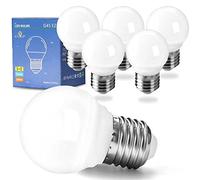 EX UP E27 LED Screw Bulb Cool White 6500k, 6 W Equivalent 40W 550lm, 360 °Angle, G45 Golf Ball Bulb 220-240v, Energy Saving, Flicker-Free, Non Dimmable, Bright White Light Bulbs for Living Room 6 Pack