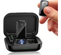 EX Wireless Lavalier Microphone System, Dual Clip-On Mics + Charging Case, 164ft Range Plug-and-Play for iPhone/Android, Advanced Noise Reduction, 48H Runtime-Video Recording, TikTok, YouTube, Black