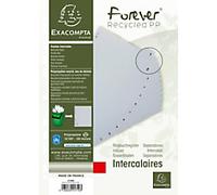Exacompta 1 to 10 Numerical Dividers 100% Recycled A4 Grey 10 Part PP (Polypropylene) 11 Holes 1710E