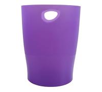 Exacompta - Ref 45319D - Ecobin Waste Paper Bin- 263 x 263 x 335mm in Size, Large Waste Capacity of 15 Litres, Easy Clean Interior -Translucent Purple