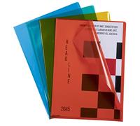 Exacompta 10 cut flush folders A4 PP smooth 12/100 mm 4 colours