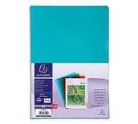 Exacompta 10 Cut Flush folders A4 PVC Smooth 13/100 mm 5 Colours