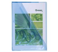 Exacompta 10 Cut Flush folders A4 PVC Smooth 13/100 mm Blue