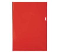 Exacompta 10 Cut Flush folders A4 PVC Smooth 13/100 mm red