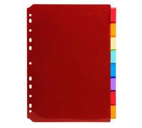 Exacompta 10 dividers PP translucent 8 blank tabs A4