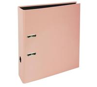 Exacompta Aquarel Prem Touch Wide Lever Arch File A4 80 mm Coral 2 Rings 53567E Cardboard Portrait Pack of 10