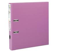 Exacompta Prem Touch Narrow Lever Arch File A4 50 mm Pink 2 Rings 53155E Plastic Portrait 10 Pieces