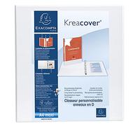 Exacompta 10 opaque rigid ring binders 3 pockets A4 4 rings white