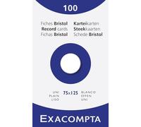 Exacompta 10 Packs of 100 Unpunched Unpunched Index Cards for Inkjet, Laser, Copier, Inkjet Printer, Laser Printer, Copier - 13301E
