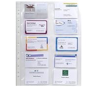 Exacompta 10 Punched Pockets Polypropylene A4 for Business Cards
