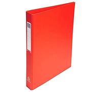 Exacompta 10 rigid ring binders PP A4 4 rings red