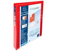 Exacompta 10 ring binders customisable 2 pockets A4 4 rings red