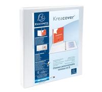 Exacompta 10 Ring Binders Customisable 2 Pockets A4 4 Rings White