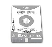 Exacompta 100 Index Cards 5x5 Unpunched in Film 105 x 148 mm White