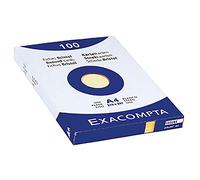 Exacompta 100 Index Cards Plain Unpunched in Film 210x297 mm Yellow
