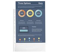 Exacompta 100 Punched Pockets PP Grained 5/100 mm Crystal