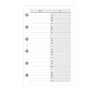 Exacompta - 14216E - Perforated Refill for Exatime 14 Organiser - 8.2 x 12.7 cm - White