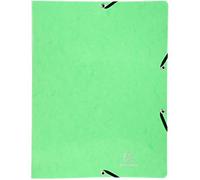 Exacompta - ref. 54893E - 1 coated glossy card binder with rubber bands - 2 round rings 15mm diameter - 20mm spine - External dimensions: 32x25 cm - A4 file size - Colour: anise green