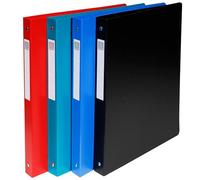 Exacompta 15 rigid ring binders A4 4 rings assorted