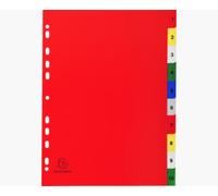 Exacompta Exacompta Index 1-10 A4 120 Micron Polypropylene Bright Assorted Colou