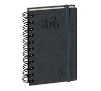 Exacompta - 154148E - Pocket Diary 15S Squared Swan Spiral - 9 x 14.5 cm - January to December 2024 - Grey