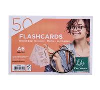 Exacompta 19 packs 50 Flashcards Ruled Punched A6 in Film + Ring