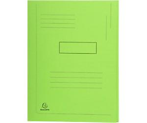 Exacompta 2 Flap Folder 445013E A4 Bright Green Cardboard 24 x 32 cm Pack of 50