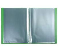 Exacompta 8823E Pack of 20 Opaque Display Folders Made of Opaque Plastic for DIN A4 with 20 Crystal Sleeves Perfect for School and Office Document Wallet 1 Piece Green