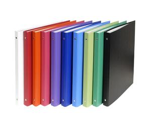 Exacompta 20 rigid ring binders A4 4 rings assorted