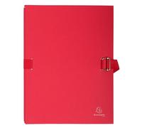 Exacompta 24 x 32 cm Expandable Folder with Coloured Canvas Paper - Red