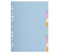 Exacompta 25 dividers recycled pastel card 12 blank tabs A4