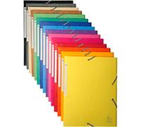 Exacompta 3 Flap Folder 17100H A4 Assorted 425gsm Pressboard 24x32cm Pack of 50