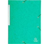 Exacompta 3 Flap Folder 17103H A4 Green 425gsm Pressboard 24x32cm Pack of 25