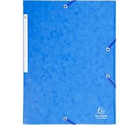 Exacompta 3 Flap Folder 17105H A4 Blue 425gsm Pressboard 24x32cm Pack of 25