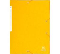 Exacompta 3 Flap Folder 17106H A4 Yellow 425gsm Pressboard 24x32cm Pack of 25