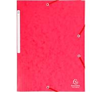 Exacompta 3 Flap Folder 17109H A4 Red 425gsm Pressboard 24x32cm Pack of 25