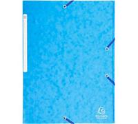 Exacompta 3 Flap Folder 17112H A4 Turquoise 425gsm Pressboard 24x32cm Pack of 25