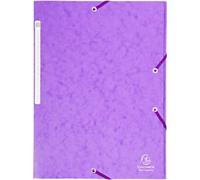 Exacompta 3 Flap Folder 17113H A4 Purple 425gsm Pressboard 24x32cm Pack of 25
