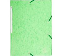 Exacompta 3 Flap Folder 17122H A4 Soft Green 425gsm Pressboard 24x32cm Pack of 25