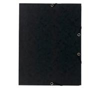 Exacompta 3 Flap Folder 55401E Black Mottled Pressboard Pack of 25
