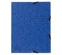 Exacompta 3 Flap Folder 55402E Blue Mottled Pressboard Pack of 25