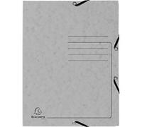 Exacompta 3 Flap Folder 55423E Grey Mottled Pressboard Pack of 25