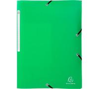 Exacompta 3 Flap Folder 55813E A4 Light Green Polypropylene 24 x 32 cm Pack of 50