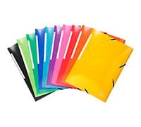 Exacompta 3 Flap Folder 55829E A4 Assorted Glossy Card 24 x 32 cm Pack of 25