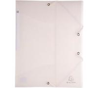 Exacompta 3 Flap Folder 55860E A4 Frosted Polypropylene 24 x 32 cm Pack of 30