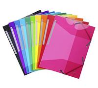 Exacompta 30 elastic folders Iderama PP 3 flaps assorted