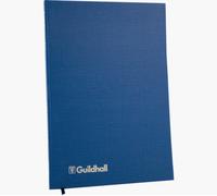 Guildhall Account Book Casebound 298x203mm 4 Cash Columns 80 Pages Blue